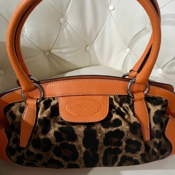Dolce & Gabbana Leopard Purse with Orange Leather - Picture 4 of 8